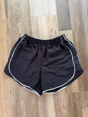 bcg Black Athletic Shorts with White Piping